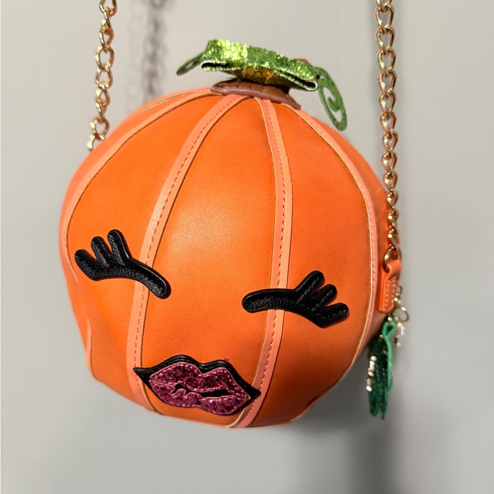 Betsey Johnson Pumpkin Crossbody Bag NWOT